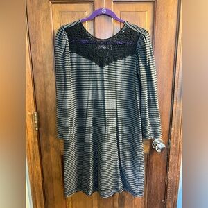 Loft striped lace dress